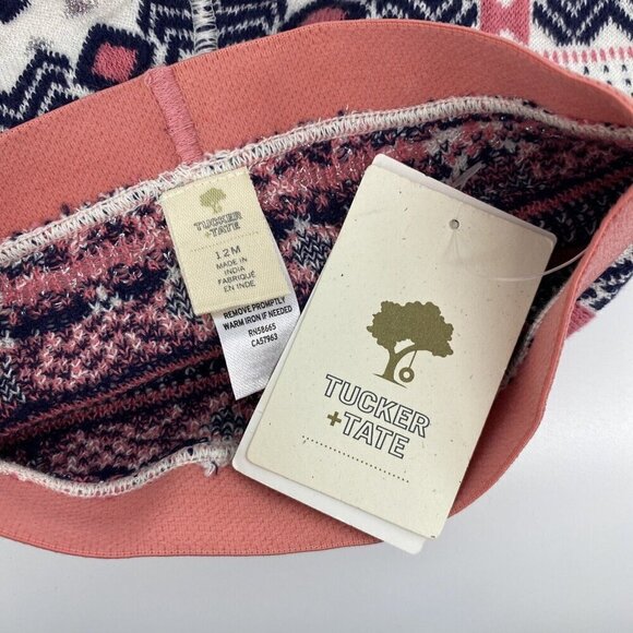 Tucker + Tate Tights Girls Holiday Pink Pants 12M New - Picture 6 of 6